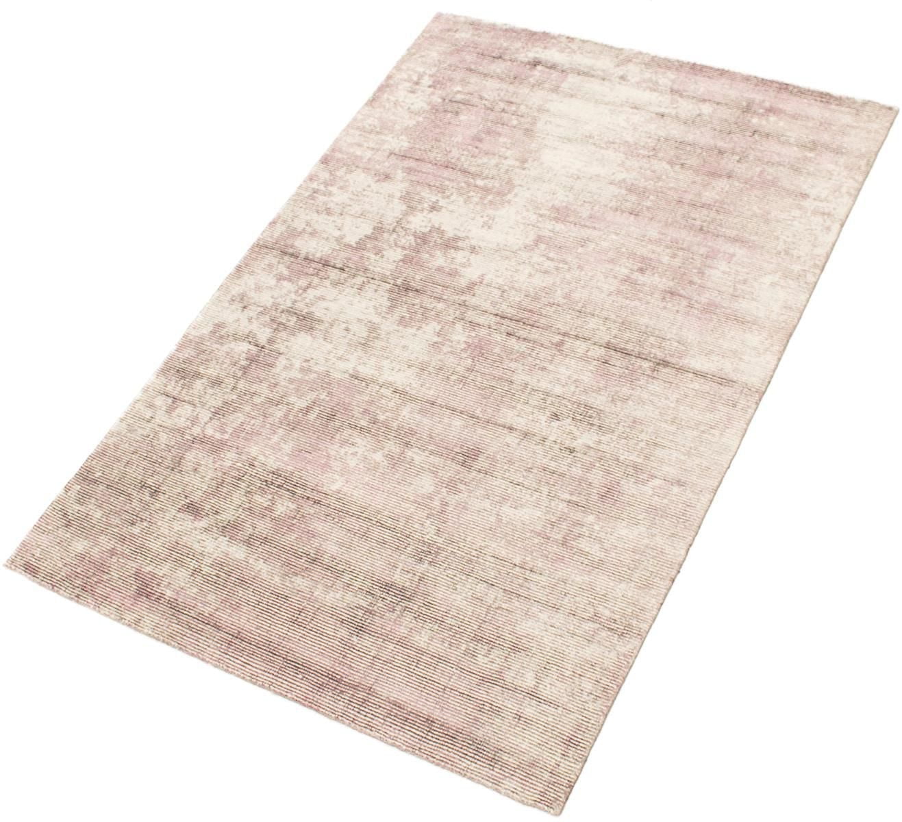 ECARPETGALLERY Tapis Noué à la Main pour Salon, Salle à Manger et Chambre à Coucher Rayé Collection Galleria 5'0" x 7'7" en Gris