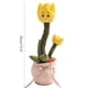 thumbnail image 2 of Juguete de peluche electrónico para bailar, cantar, hablar, repetir, multifunción, flor de tulipán, juguete divertido, perfecto para regalo de Navidad y San Valentín, 2 of 11