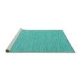 thumbnail image 2 of Ahgly Company Machine Washable Indoor Square Abstract Turquoise Blue Contemporary Area Rugs, 4' Square, 2 of 4