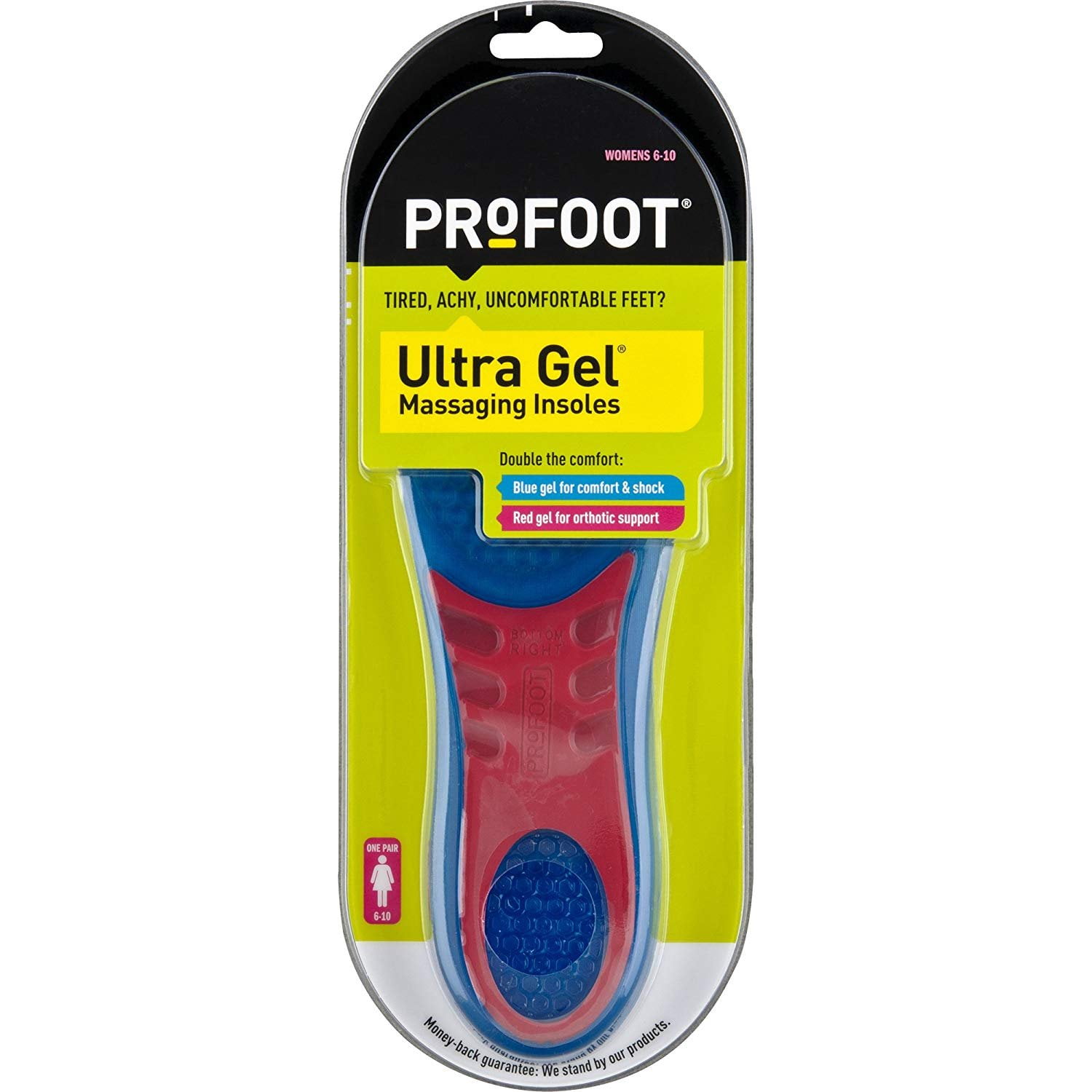 Profoot Ultra Gel Massaging Insoles Womens 610, 1 ct