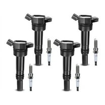 Ignition Coil Set with Spark Plugs 4 - Compatible with 2012 - 2016 Hyundai Elantra 2013 2014 2015