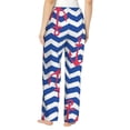 thumbnail image 3 of Naloa Nautical Anchors Print Women’s Ultra-Soft Comfy Pajama Lounge Pants with Pockets & Drawstring, 3 of 8