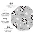 thumbnail image 4 of Pofeuu PandasBetween Clouds and Stars Print Leather Coasters Set of 6, Round Cups Mugs Mat Pad for Home Kitchen Heat Resistant Drink Coasters,Octagon, 4 of 7