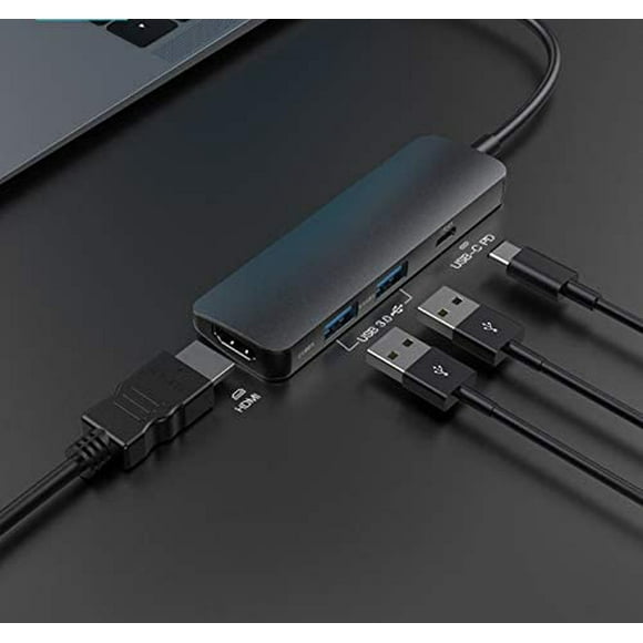 Devia Leopard Type-C to HDMI USB 3.0 * 2 + PD 4 in 1 HUB for MacBook Pro, iMac, Samsung Galaxy S20 S10, LG, Google