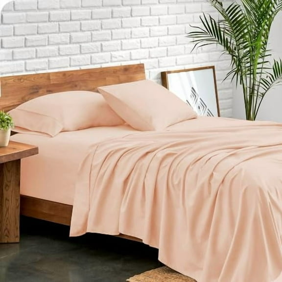 Luxury Soft 4 Piece Sheet Set 800 Thread Count 100% Egyptian Cotton RV King Size Bed Sheet Set, Super Soft Sateen Weave, Fit Mattress 12'' Deep Pocket - Blush Solid Luxury Sheet Se