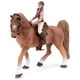 thumbnail image 1 of Caballo Marrón De Simulación En Miniatura Con Estatuilla De Amazona Y Figura De Animal De Silla De Montar Juguetes De Modelos De Colección Para Niños Eigraketly FN006285-00, 1 of 6