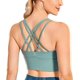 thumbnail image 1 of Sujetadores deportivos con tiras para mujer - Camiseta sin mangas acolchada sin aros para entrenamiento de impacto medio Cayenne Tidewater verde azulado XL oso de fresa Electrónica, 1 of 4