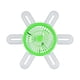 thumbnail image 2 of Lámpara de ventilador con casquillo E27, pequeña lámpara de ventilador de techo para lavandería, garaje y oficina. Verde, 2 of 6
