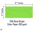 thumbnail image 6 of Neon Green #10 Business Color Mailing Envelopes | 4 1/8 X 9 ½ inches | 24lb Bond Bright Color Paper (90 GSM) | 50 Envelopes Per Pack, 6 of 6