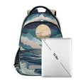 thumbnail image 7 of FORMRS Unisex Backpack Elementary School Travel Bookbag with Reflective Stripes, Rolling Waves, 7 of 7