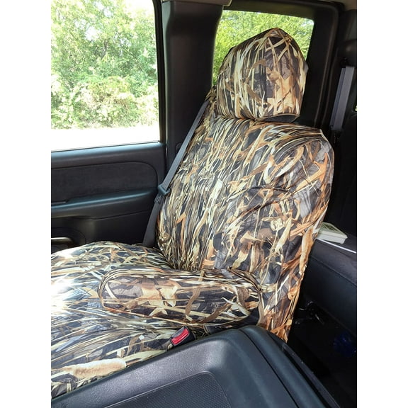 CH2 1999-2002 Chevy Silverado and GMC Sierra Xcab Front and Back Set. Front Buckets with Electric Controls and Rear Solid Bench Seat. In Camo Endura