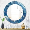 thumbnail image 2 of DESIGN ART Designart 'Water III' Printed Traditional Oval or Round Wall Mirror - Blue 24in.x24in., 2 of 5