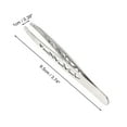 thumbnail image 2 of Unique Bargains 1 Pc Hollow Style Eyebrow Tweezer for Bathroom Travel Hotel Silver Tone Stainless Steel, 2 of 4