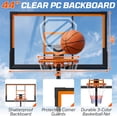 thumbnail image 4 of Ktaxon Portable Basketball Hoop Outdoor with Rebound Plate, 5.25-10FT Adjustable Height, 44inch PC Backboard, Orange, 4 of 10