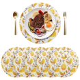 thumbnail image 5 of Ryvnso Easters Egg and Leaves Round Plate Mats Dining Table Placemat Set of 4 for Holiday Decoration, 5 of 7