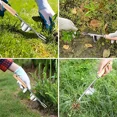 thumbnail image 6 of Lawn weeder, bindweeder, stainless steel hand weeder, weed cutter with wooden handle, garden tools, manual weed rooting fork, 6 of 8