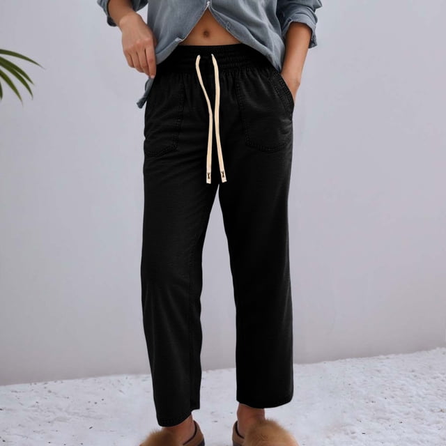 WILLBEST Jeans Mujer Pantalones Vaqueros Boyfriend de Cintura Alta para Mujer, Holgados, Con Cintura Elástica y Pierna Ancha, Informales, Cómodos, para Uso Diario Chica