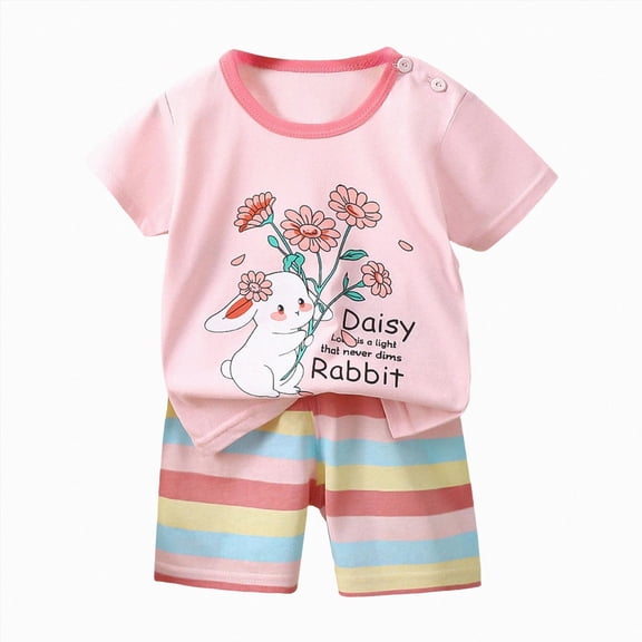 KPOPLK Toddler Baby Boy Clothes for 2t 3t 4t 5t 6t 7t 8t Boys Cute Summer Short Sleeve T-Shirt Tops Shorts Clothes Sets Baby Boy Outfits(5-6 Years,Pink)