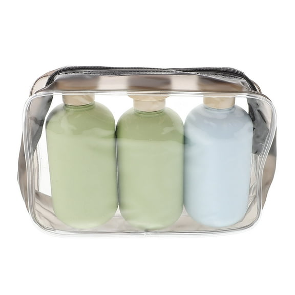DEEPCRAFF Travel Toiletries Bottles Assorted Color Travelers Business Trip 3Pcs 5.1X2.2X2.2In