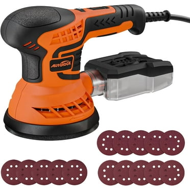 XDOVET 5-Inch Orbital Sander, 350W Powerful Orbital Sanders, 7 Variable Speed 6000-13000RPM Electric Palm Sander with Dust Collector for Sanding and Polishing