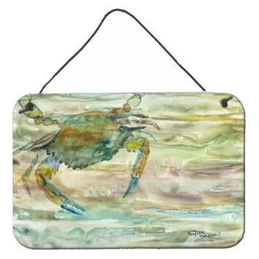 Carolines Treasures SC2013DS812 Blue Crab Sunset Wall or Door Hanging Prints 8x12 multicolor