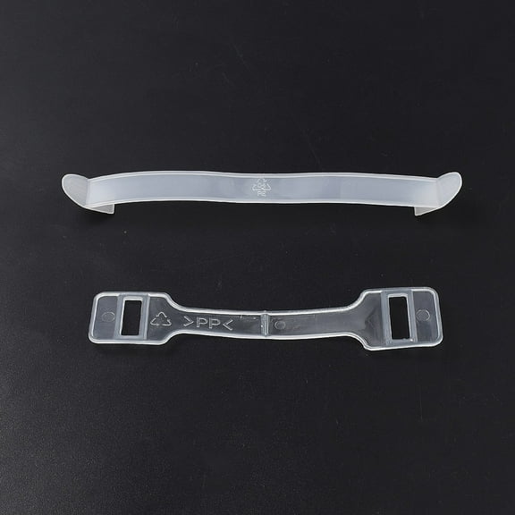 150 Set Plastic Handles for Cardboard Packaging Box Clear 16~28x136~169x1.5~10.5mm