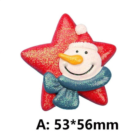 

1 PC Resin Santa Claus Snowman Deer Christmas Cartoon Shape Magnetic Sticker Fridge Magnet A