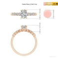thumbnail image 5 of ANGARA Natural Rectangular Diamond Engagement Ring in 14K Rose Gold for Women (Size-6.5x4.5mm| Color-I-J| Clarity-I1-I2) | April Birthstone, Anniversary, Jewelry Gift for Women | Natural Diamond Ring, 5 of 10