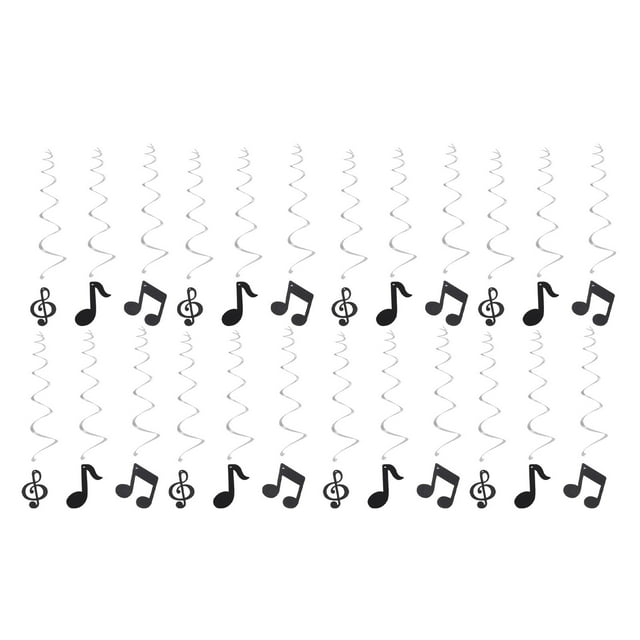 Notes Musicales Pendentifs Tourbillonnants 24 Pcs Matériaux Résistants à l'Usure pour Décorations de Fête Musicale
