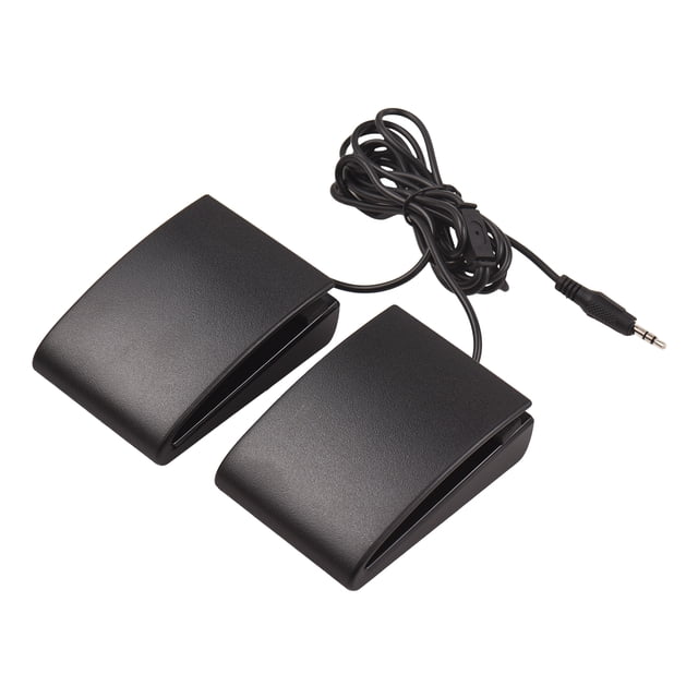 Pédale Compacte 3.5mm Interface Double Pédale Antidérapante Silencieuse pour Instruments de Musique Piano Pliant Portable Clavier Électronique Tambour Pliable Universel