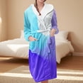 thumbnail image 2 of Plus Size Cotton Robes for Women Fleece Women's Nightgowns & Sleepshirts Oversize Cute Women's Sleepwear House Womens Robe Light Violet, 2 of 5