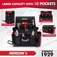 thumbnail image 4 of Cinturón de herramientas ARROW Heavy-Duty Electrician con 10 bolsillos, 4 of 8