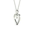 thumbnail image 5 of aaXia 14K White Gold Diamond 1/10ct. TDW Heart Pendant Necklace, 5 of 6