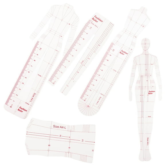 Clear Ruler for Sewing Model Clothing Measurement Tool