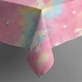 thumbnail image 4 of Pink Tie Dye Pattern Rectangle Tablecloth 60"x102",Waterproof Polyester Rectangle Table Cloth, Wipeable Spillproof Polyester Tablecloth for Dining, Camping, Indoor and Outdoor, 4 of 6