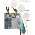 thumbnail image 2 of Teal Grey Table Cloth, Modern Oil Painted Abstract Art Aesthetics Waterproof Tablecloth for Rectangle Tables, Reusable Washable Fabric Table Cover for Restaurant Kitchen Dining Tables 60"x102", 2 of 6