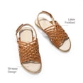 thumbnail image 3 of DAEAM PAIRS Girls Leather Gladiator Braided Flat Open Toe Sandal Boys Girls Toddler Little Kid Big Kid BROWN Size 5, 3 of 6