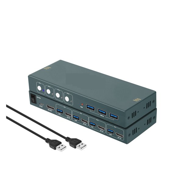 KVM Switch USB 2.0 For Keyboard Mouse Printer 2 PCs Sharing 4 Devices USB Switch 4K@30Hz/60Hz
