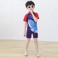 thumbnail image 3 of Combinaison de Bain Garçon Séchage Rapide Manches Courtes Surf Plage pour 3-12 Ans, 3 of 8