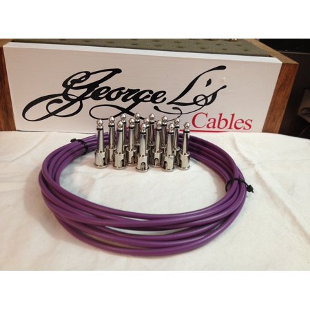 George L 155 Pedalboard Effects Cable Kit LARGE .155 Purple / Nickel 15/14
