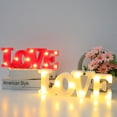 thumbnail image 3 of Trayknick Letter Light Battery Operated Romantic Express Love Props LED Marquee Letters Love Sign Lamp for Wedding Golden, 3 of 13