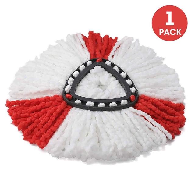 PIX-LINK Cabezal de fregona de microfibra para relleno de fregona de cedro redondo EasyWring PIX-LINK Suministros y accesorios de limpieza del hogar