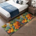 thumbnail image 4 of Orange Pumpkins Fall 2'x6' Runner Rugs for Hallway Kitchen Bedside Non Slip Washable, Botanical Thanksgiving Blue Ombre Entryway Rug Runners with Rubber Backing, Long Carpet Runner for Laundry Room, 4 of 8