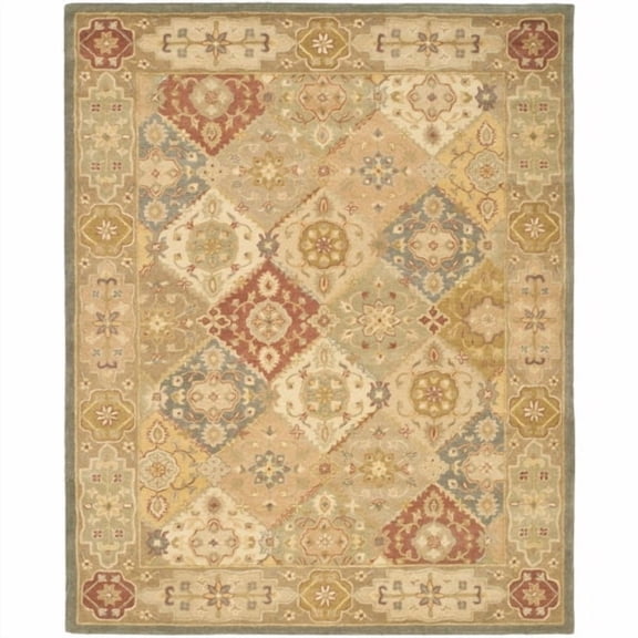 SAFAVIEH Antiquity Augustin Transitional Bordered Wool Area Rug, Multi/Beige, 2' x 3'