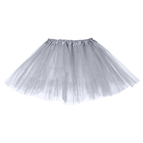 Ediodpoh Carnival Women's Skirts Long Flowy Ballet Tutu Skirt with Chiffon and Mesh Overlay for Dance Performance and Practice Womens Skirts Grey One Size