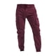 thumbnail image 4 of Pantalones largos para hombre, informales, lisos, con bolsillo, cintura elástica, para exteriores, con cordón ajustable, para trabajo, 4 of 6