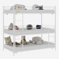 thumbnail image 6 of Harper & Bright Designs Twin Size Triple Bunk Bed with Built-inLadder, Twin Over Twin Over Twin Metal Bunk Bed Frame with Full-length Rails for Bedroom, White, 6 of 11