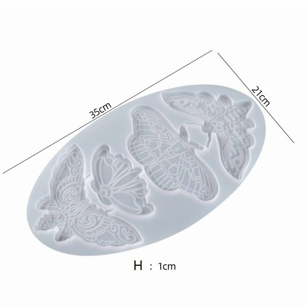 Molde de epoxi de cristal con forma de mariposa irregular for posavasos, molde de silicona for manualidades