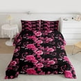 thumbnail image 3 of Manfei Fashion Pink Rose Bedding Comforter Set for Adult, Flower Floral Twin Comforter Sets, Romantic Anniversary Reversible Bedding Set, Lightweight Room Decor, 2 Pieces, 3 of 9