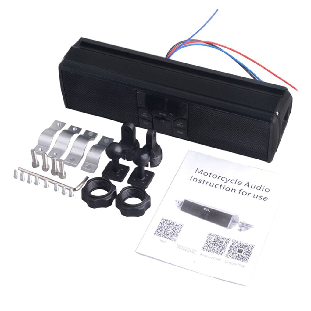 Motorcycle Bluetooth Speaker Motorbike Handlebar Mounted Stereo